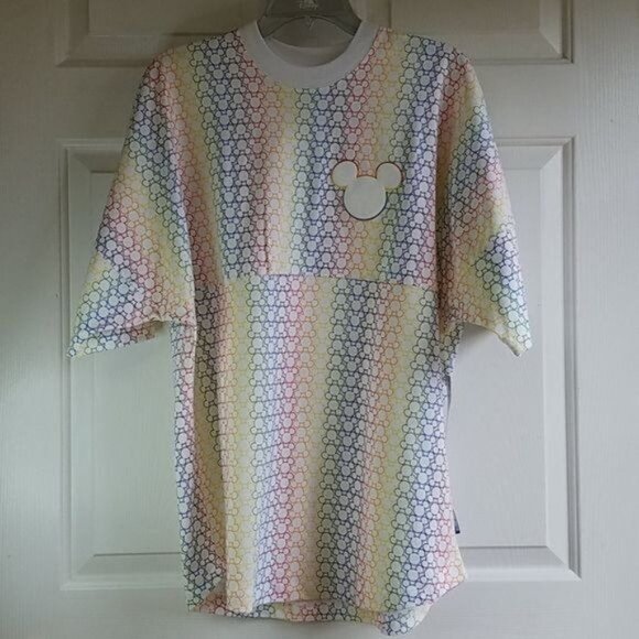 Disney Spirit Jersey Shirt Mickey Pride Rainbow WOMEN'S WOMAN'S Size Small - Picture 8 of 11